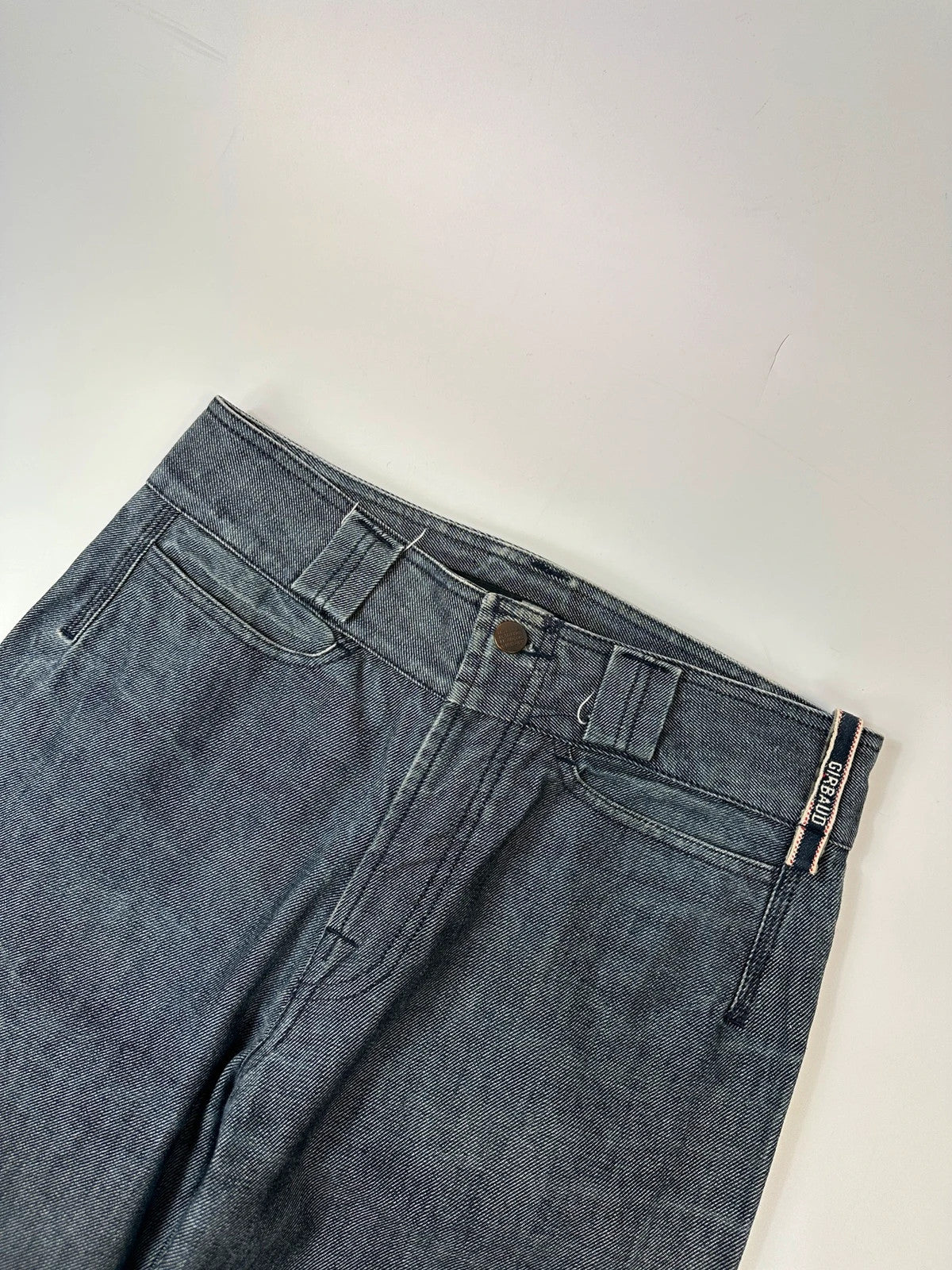 Marithé + François Girbaud 00’s Navy Bleu Grey Flared Denim Pants