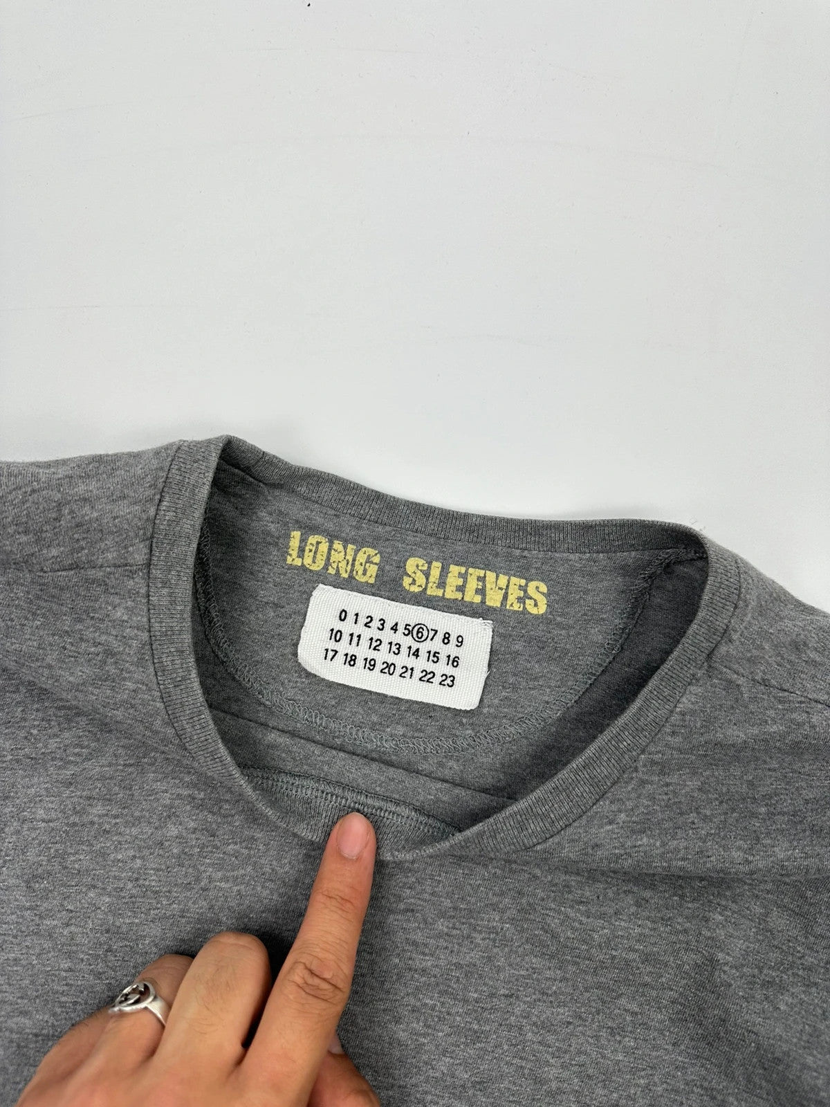 Martin Margiela 00’s Grey Laces Long Sleeves Tee