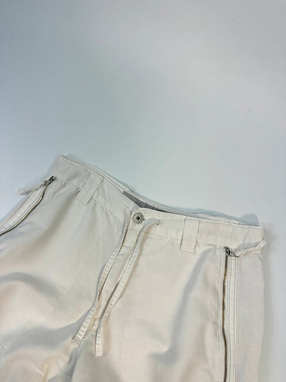 Marithé + François Girbaud White Parachute Cargo Light Pants