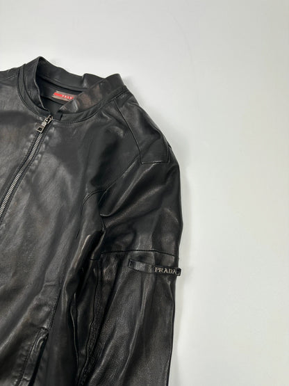 Prada Sport SS2006 Black Leather Jacket