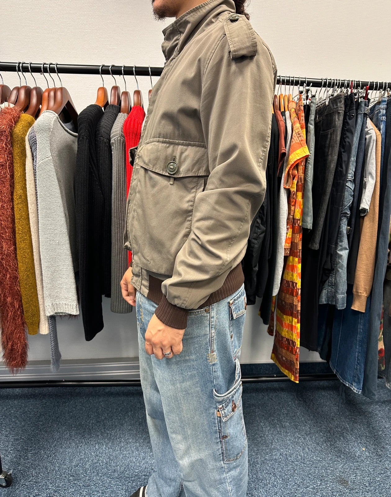 Dolce & Gabbana 00’s Cotton Khaki Army Bomber Jacket