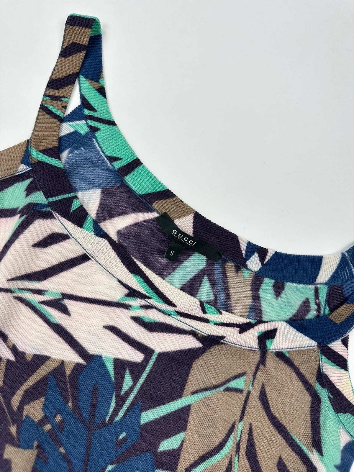 Gucci 00’s Jungle Leafs Cashmere Top