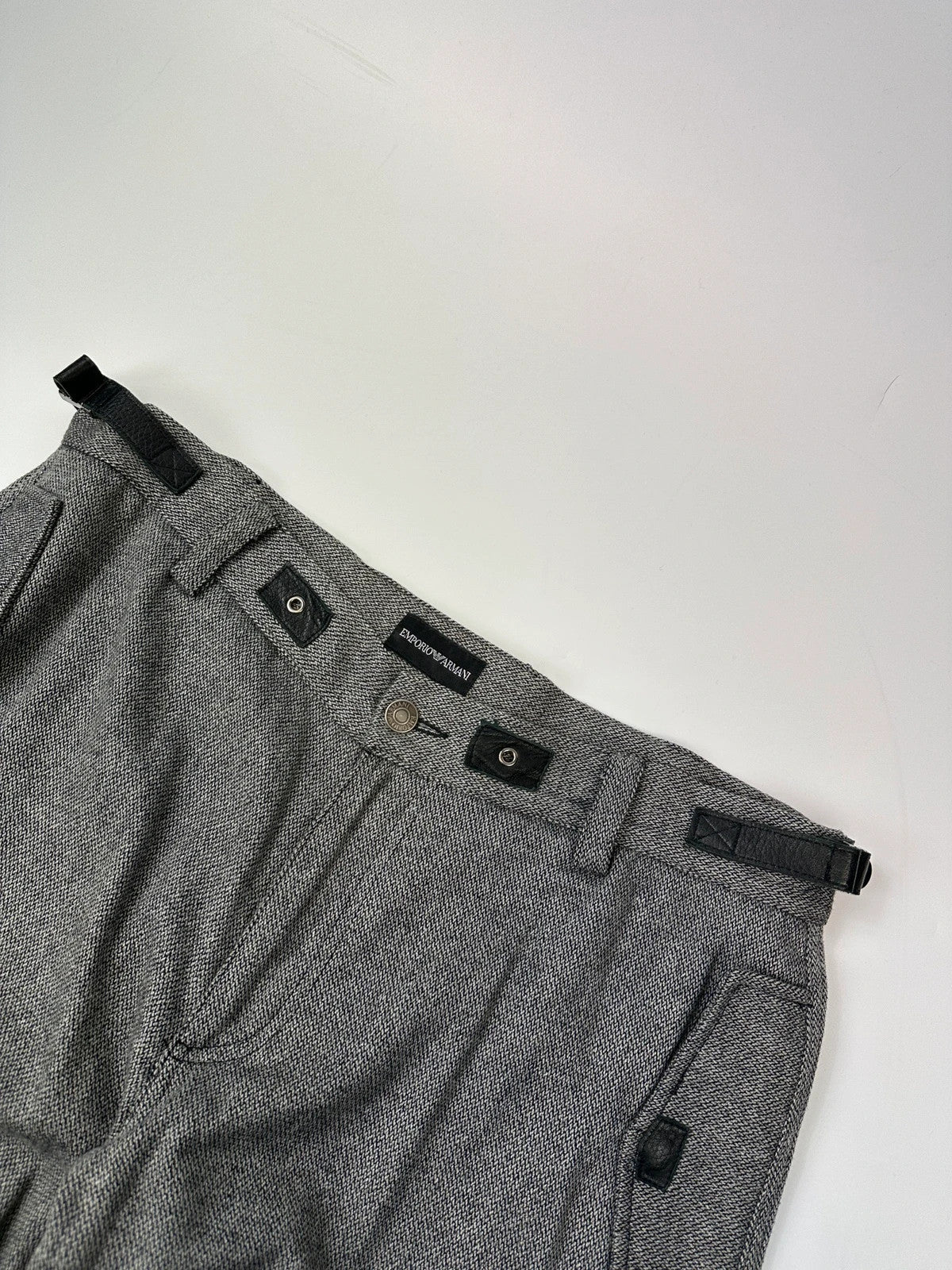 Emporio Armani FW2007 Grey Wool Wide Legs Dress Pants