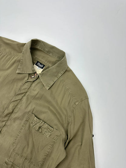 Dolce & Gabbana SS2004 Combat Mesh Cargo Pockets Khaki Shirt