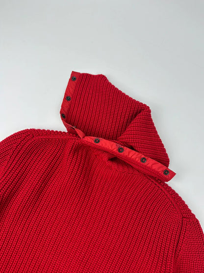 Prada Sport 00’s Red Wool High Turtle Neck Knit Sweater