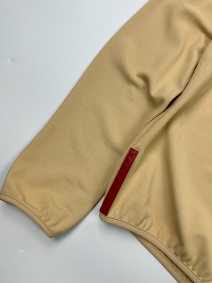 Prada Sport SS2000 Mesh Beige Hooded Nylon Jacket