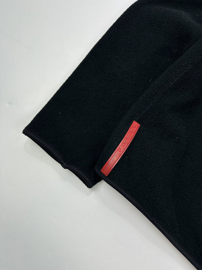 Prada Sport FW01-05 Black Fleece Quarter Zip Pocket