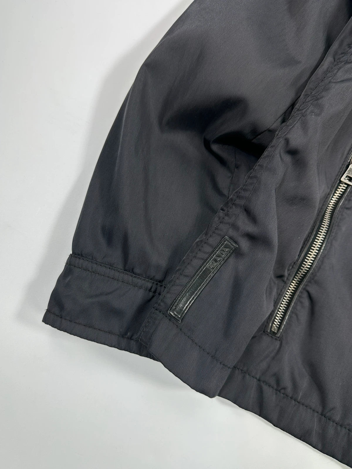 Prada Sport FW2007 Dark Navy Nylon & Leather Biker Jacket