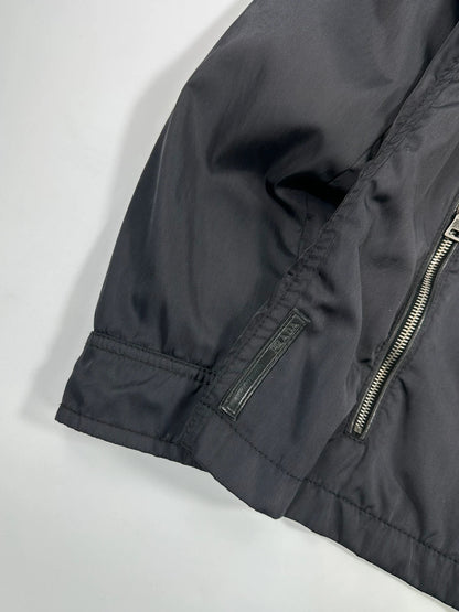Prada Sport FW2007 Dark Navy Nylon & Leather Biker Jacket