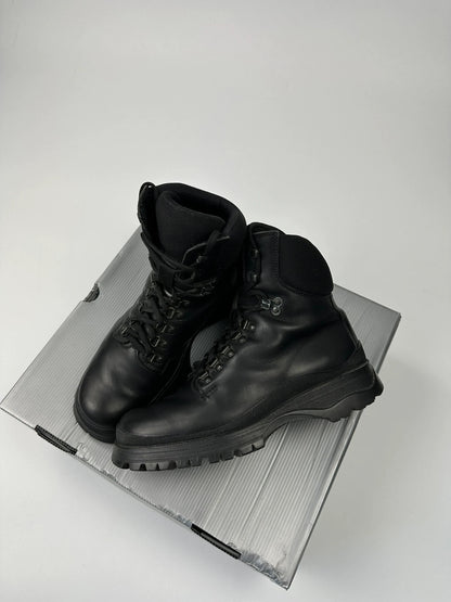 Prada Sport FW1998 Skiskolaer Black Leather Hiking Boots