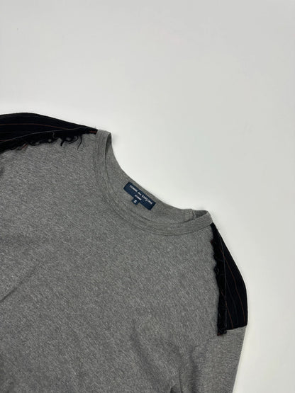 Comme Des Garçons HommenAD2007 Grey Tartan Cotton & Wool Longsleeves Tee