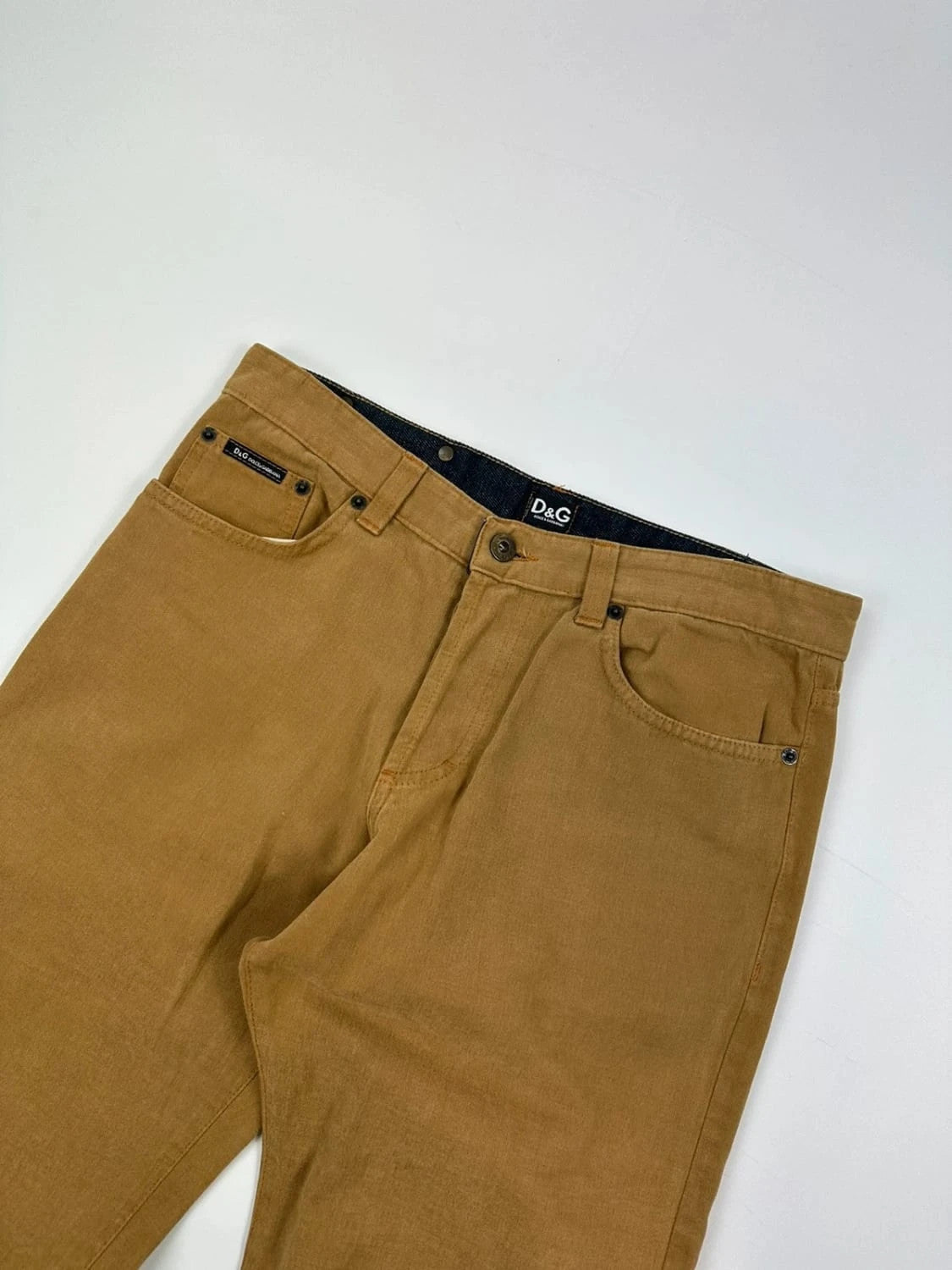 Dolce Gabbana 00’s Plaque Beige Brown Pants