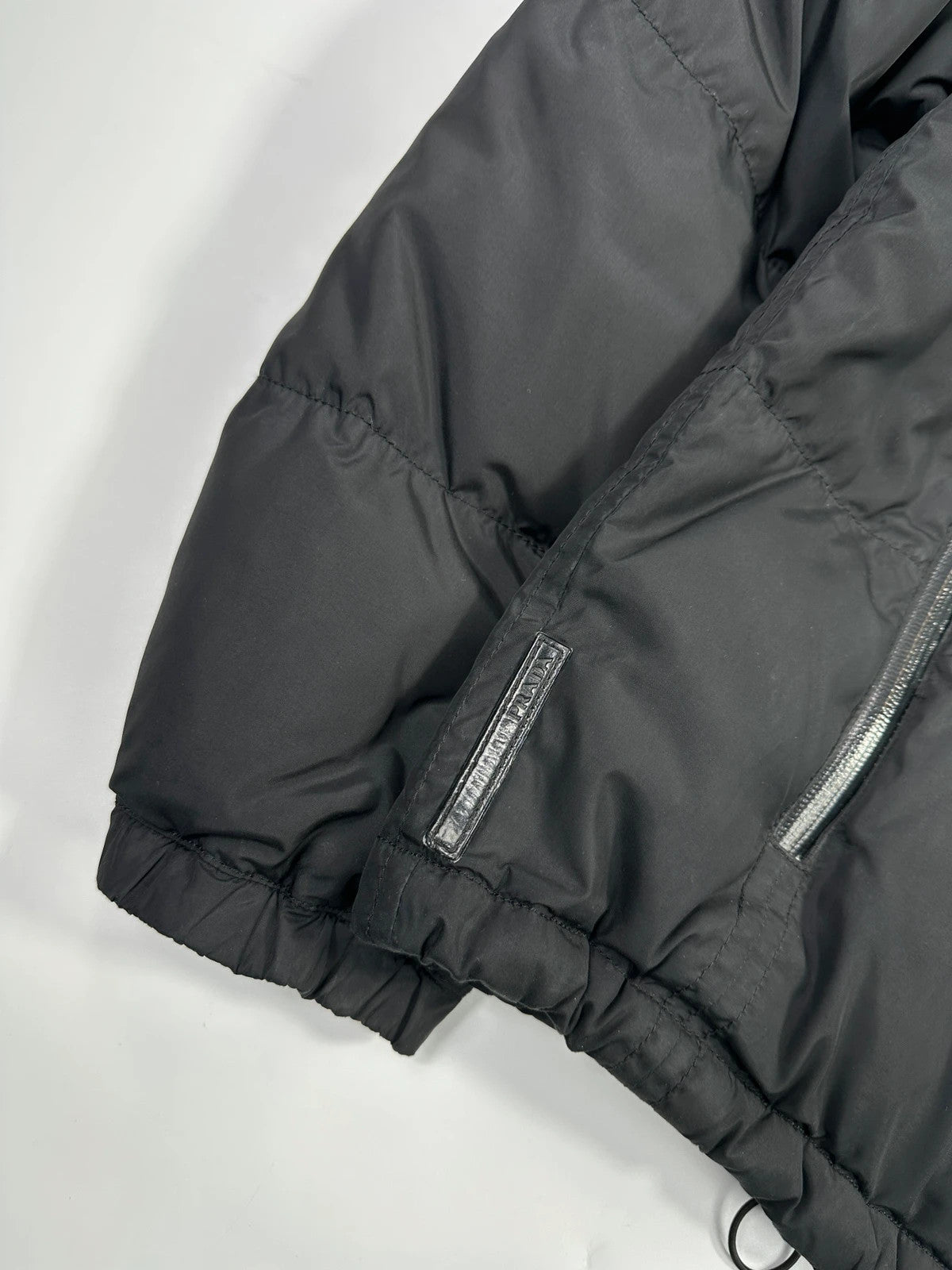 Prada Sport FW2007 Black Tech Nylon Removable Sleeves Down Puffer Jacket