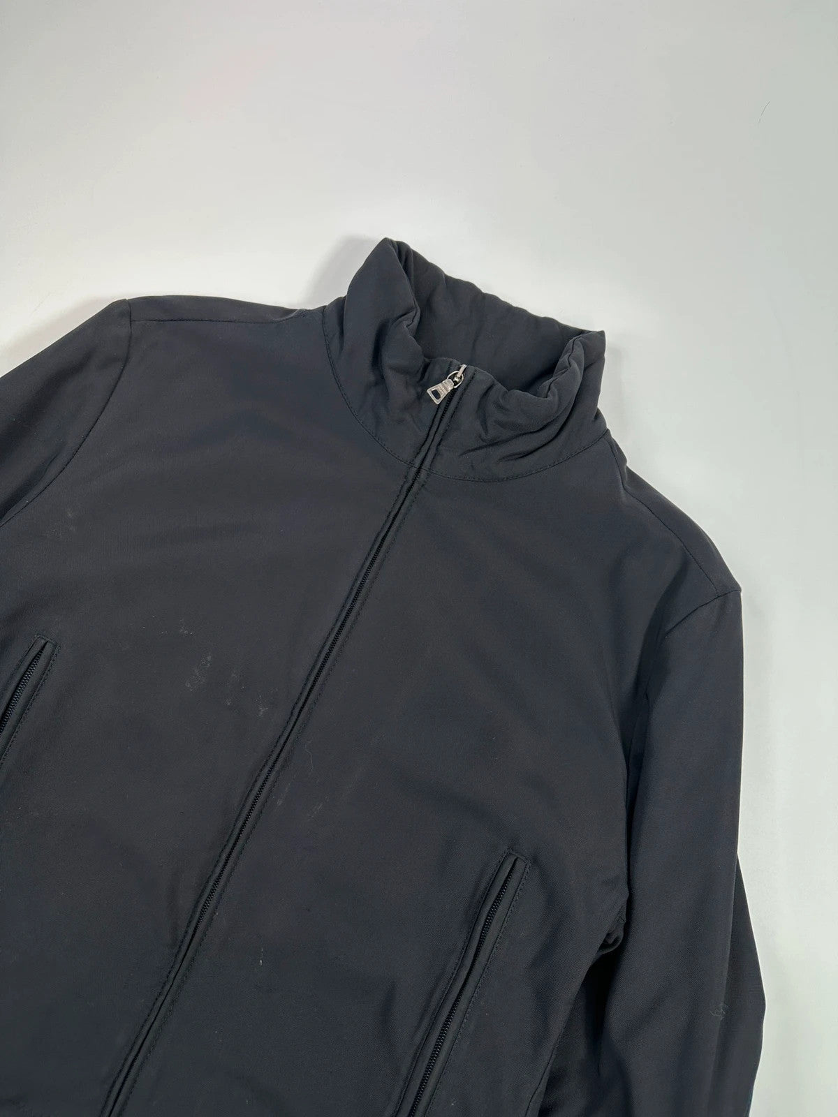 Prada Sport FW1999 Dark Navy Biker Elbow Padded Jacket