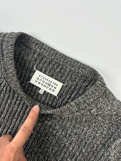 Maison Margiela FW2017 Line 14 Grey Knit Sweater Zip Sleeves