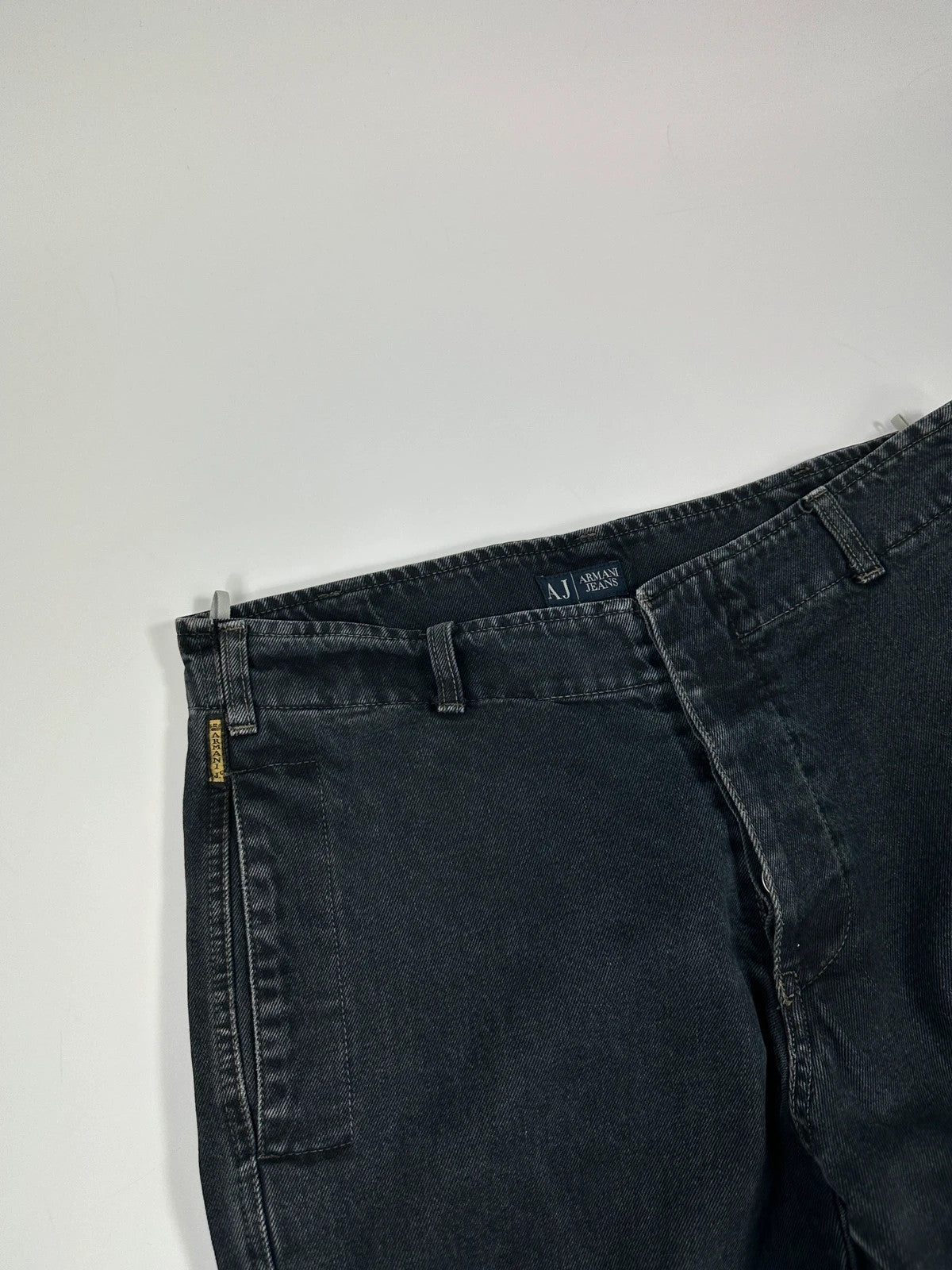 Armani Jeans Early 00’s Black Indigo Carpenter Wide Legs Pants