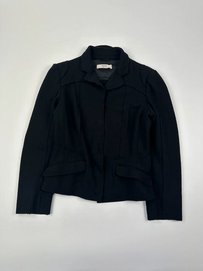 Prada Milano SS2007 Wool Black Blazer Jacket Casual