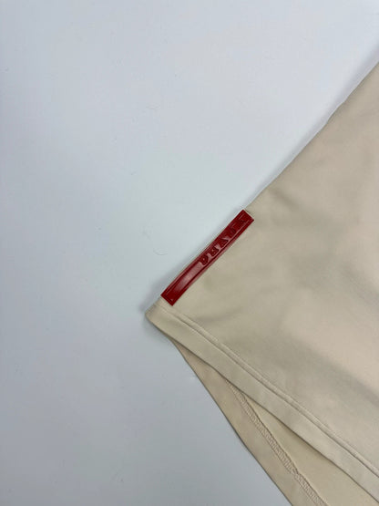 Prada Sport 00’s Beige Tee Short Sleeves Zip Pocket