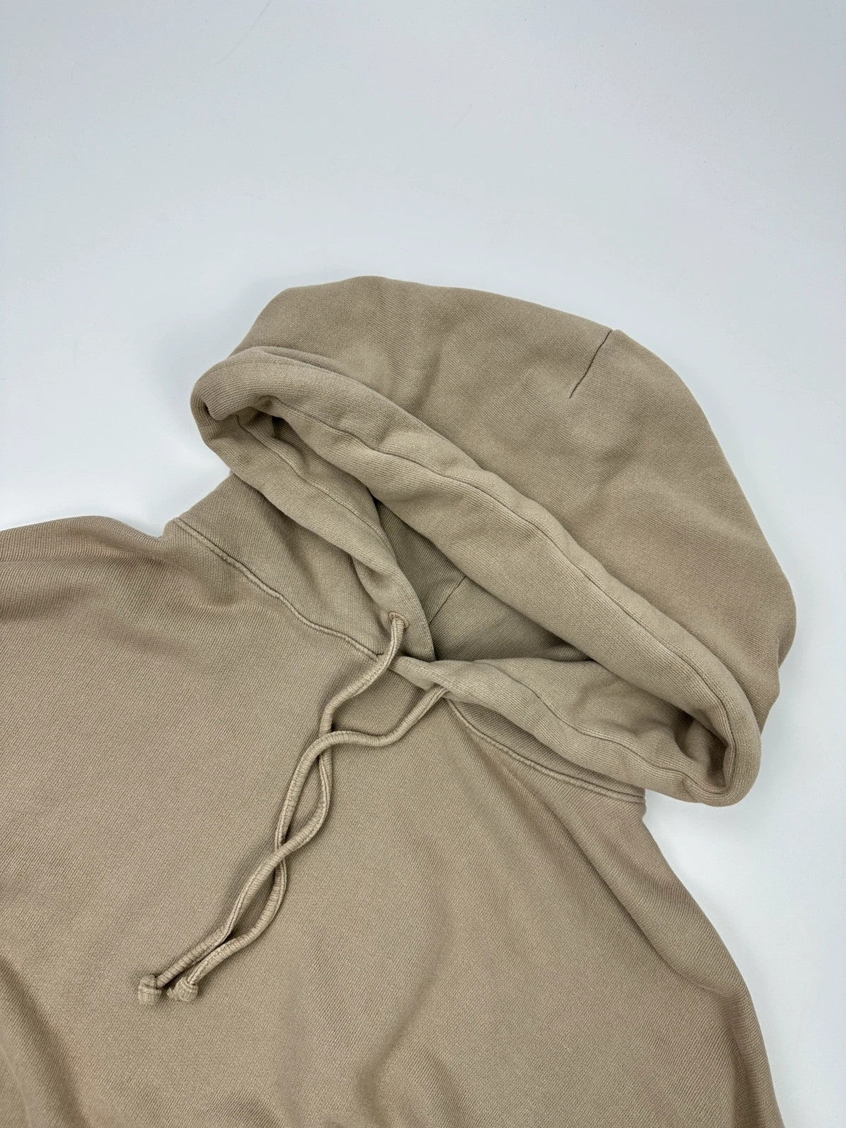 Acne Studio FW2024 Beige Cream Oversized Boxy Crop Hoodie Sweater