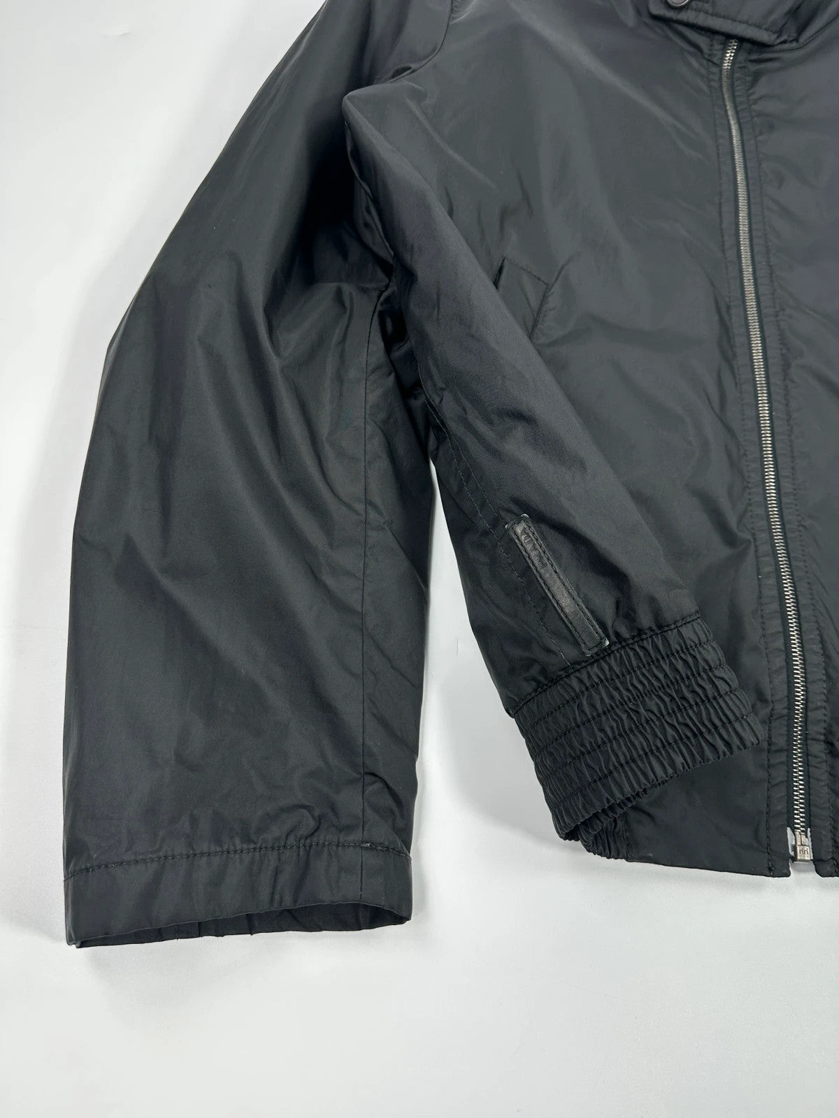 Prada Sport FW2008 Black Sheep Collar Nylon Bomber Jacket