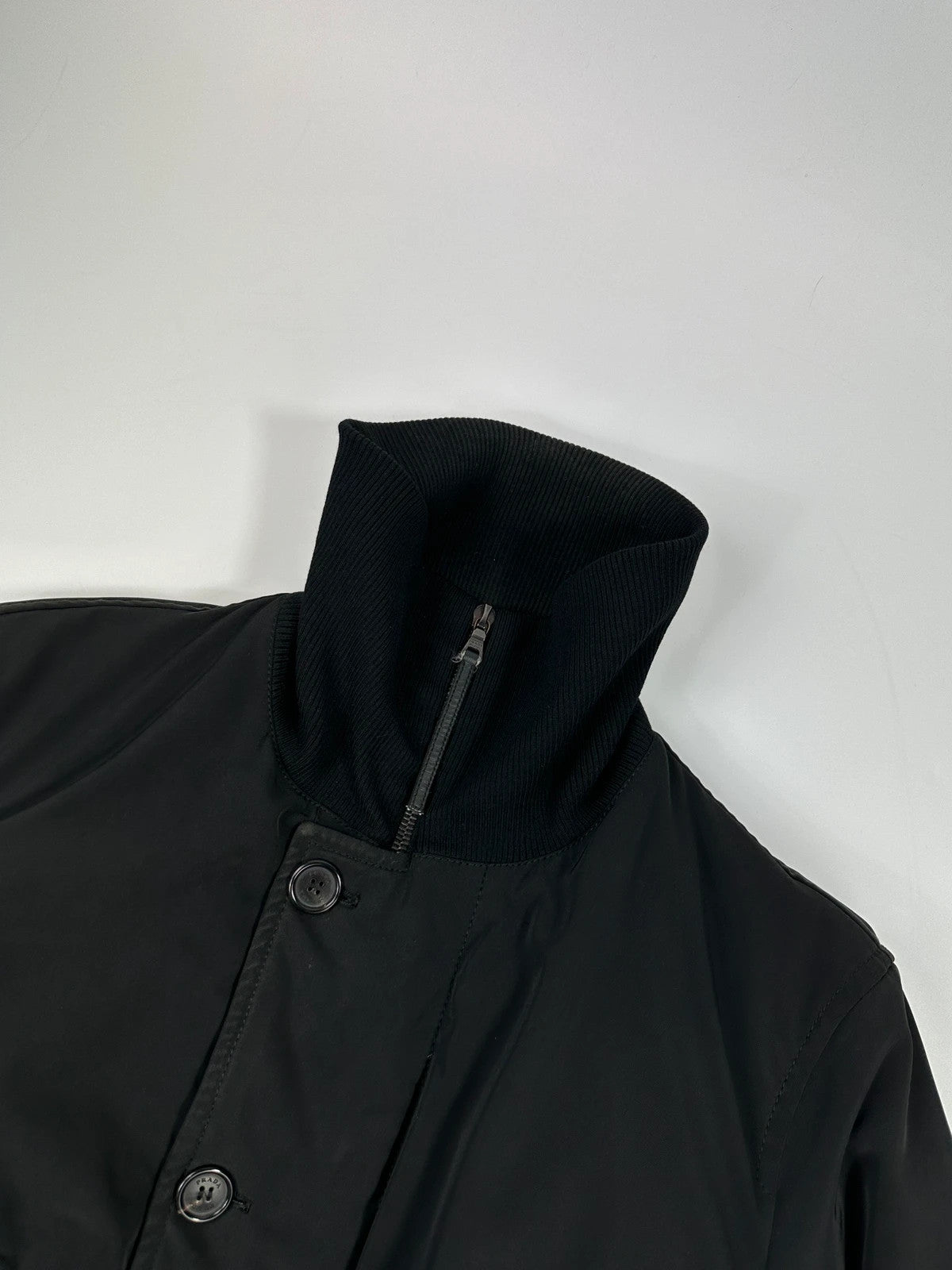 Prada Milano FW2004 Black Down Puffer Bomber Jacket