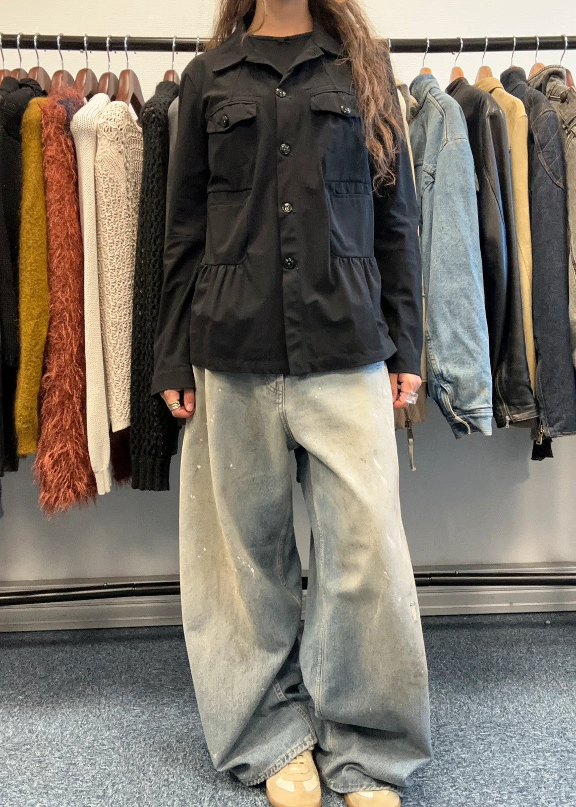 Marithé + Francois Girbaud 00’s Dark Navy Lycra Shirt Longsleeves