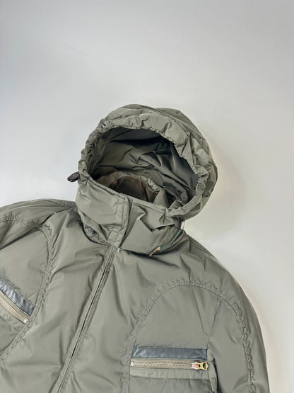 Marithé + François Girbaud 00’s Khaki Hooded Down Puffer Jacket