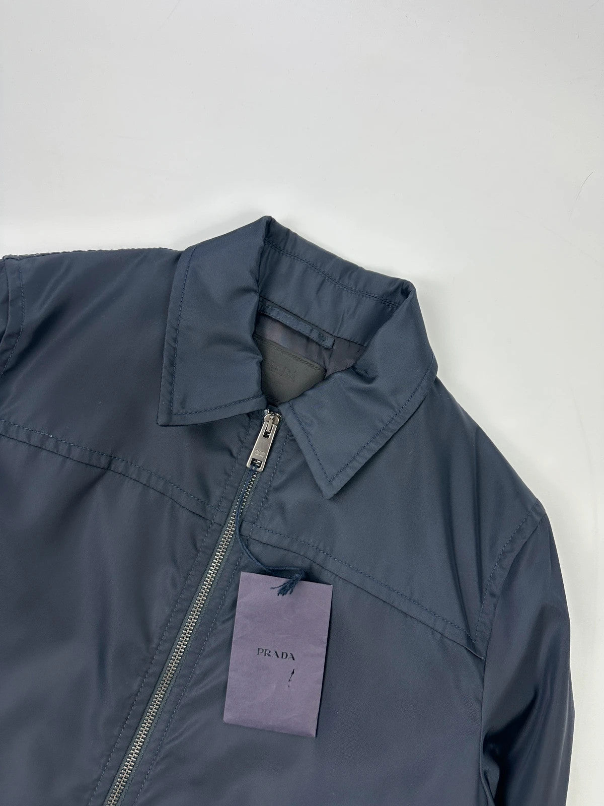 Prada Milano FW2019 Coat Navy Blue Nylon Padded Jacket