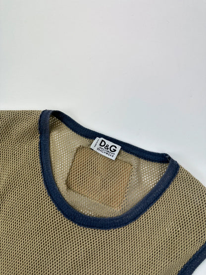 Dolce & Gabbana SS2003 Khaki Cargo Pocket Mesh Tank Top