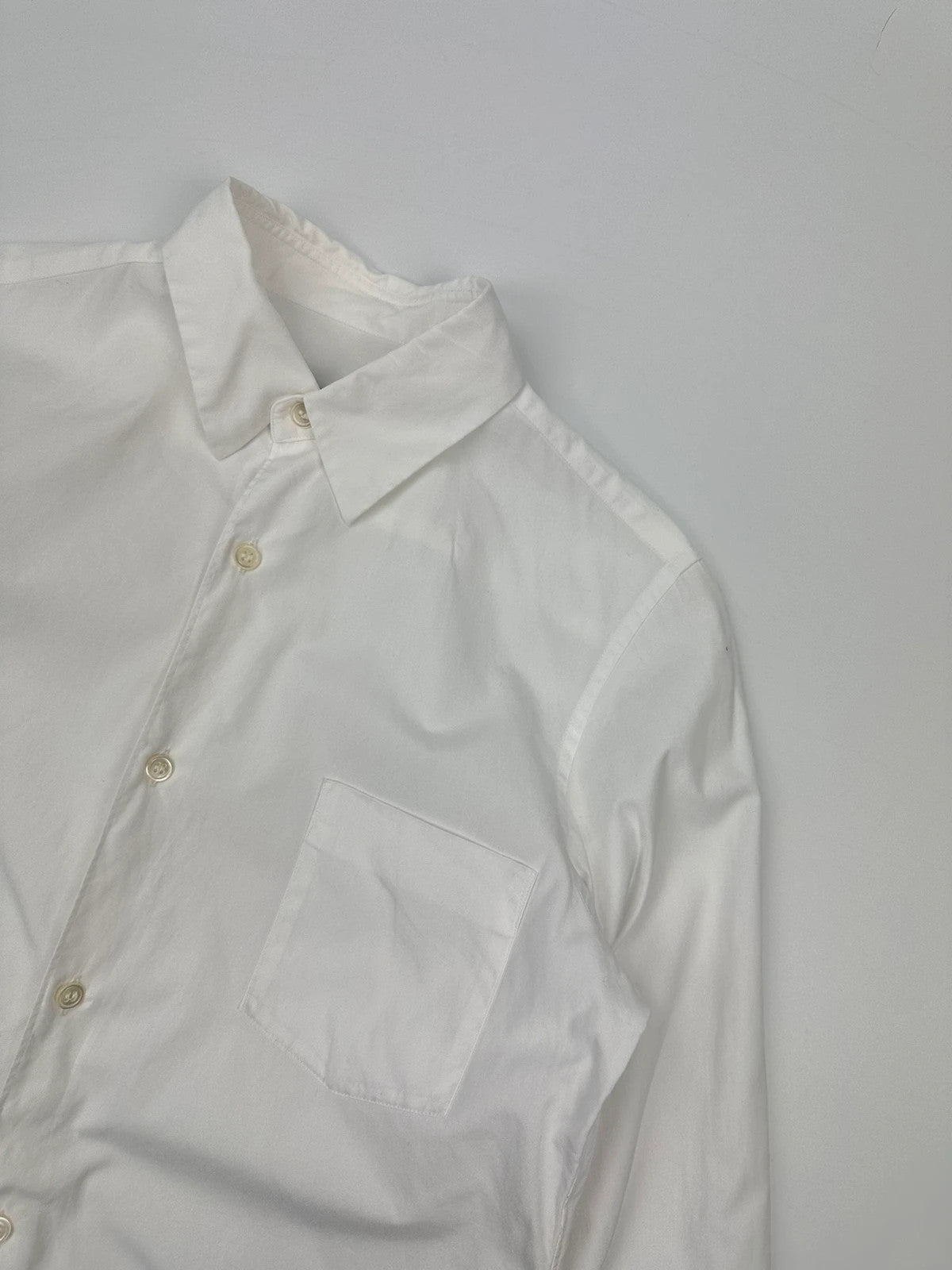 Comme Des Garçons 00’s White Cotton Simple  Dress Shirt
