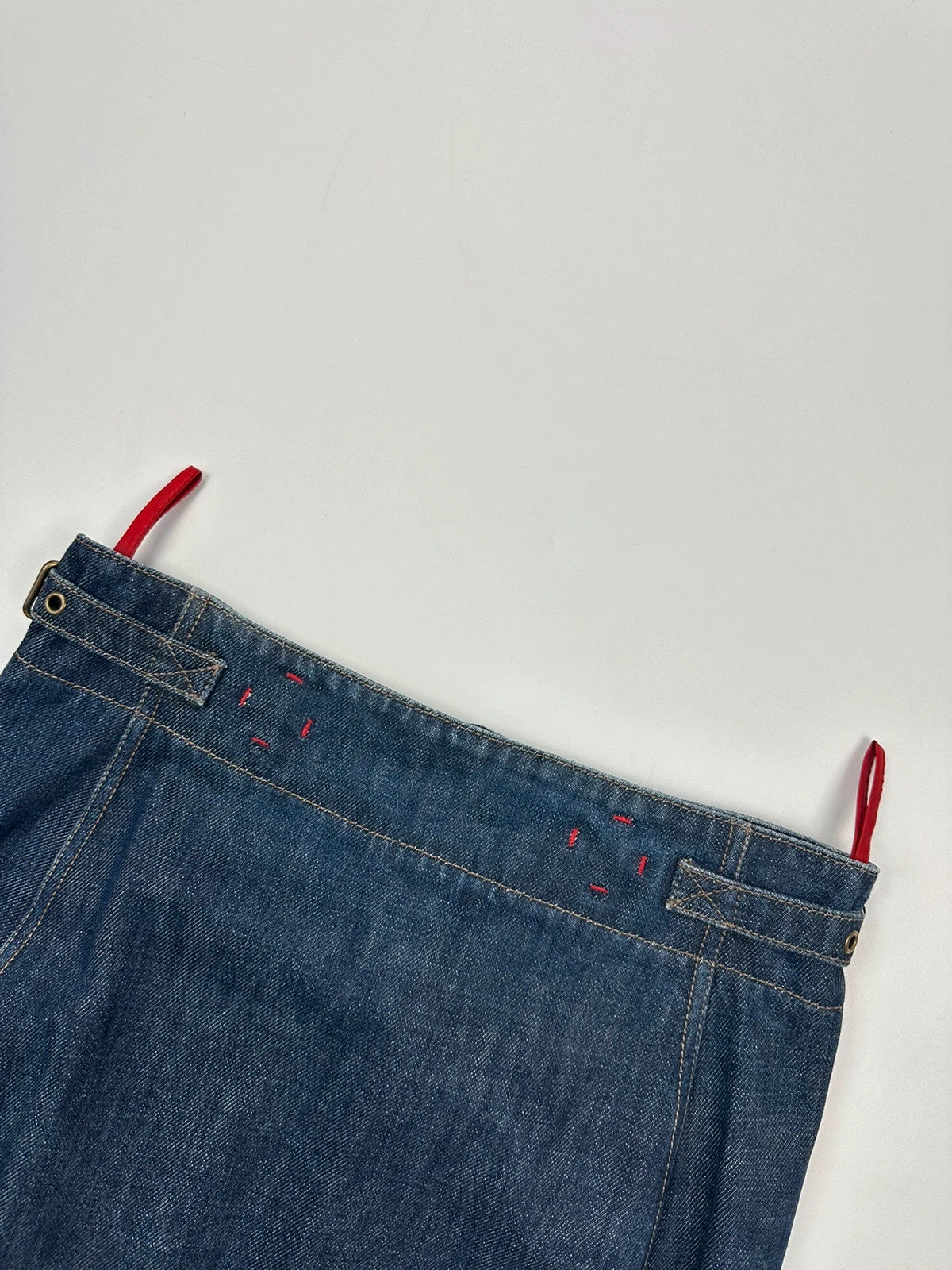 Prada Sport SS02 Indigo Denim Long Zip Skirt