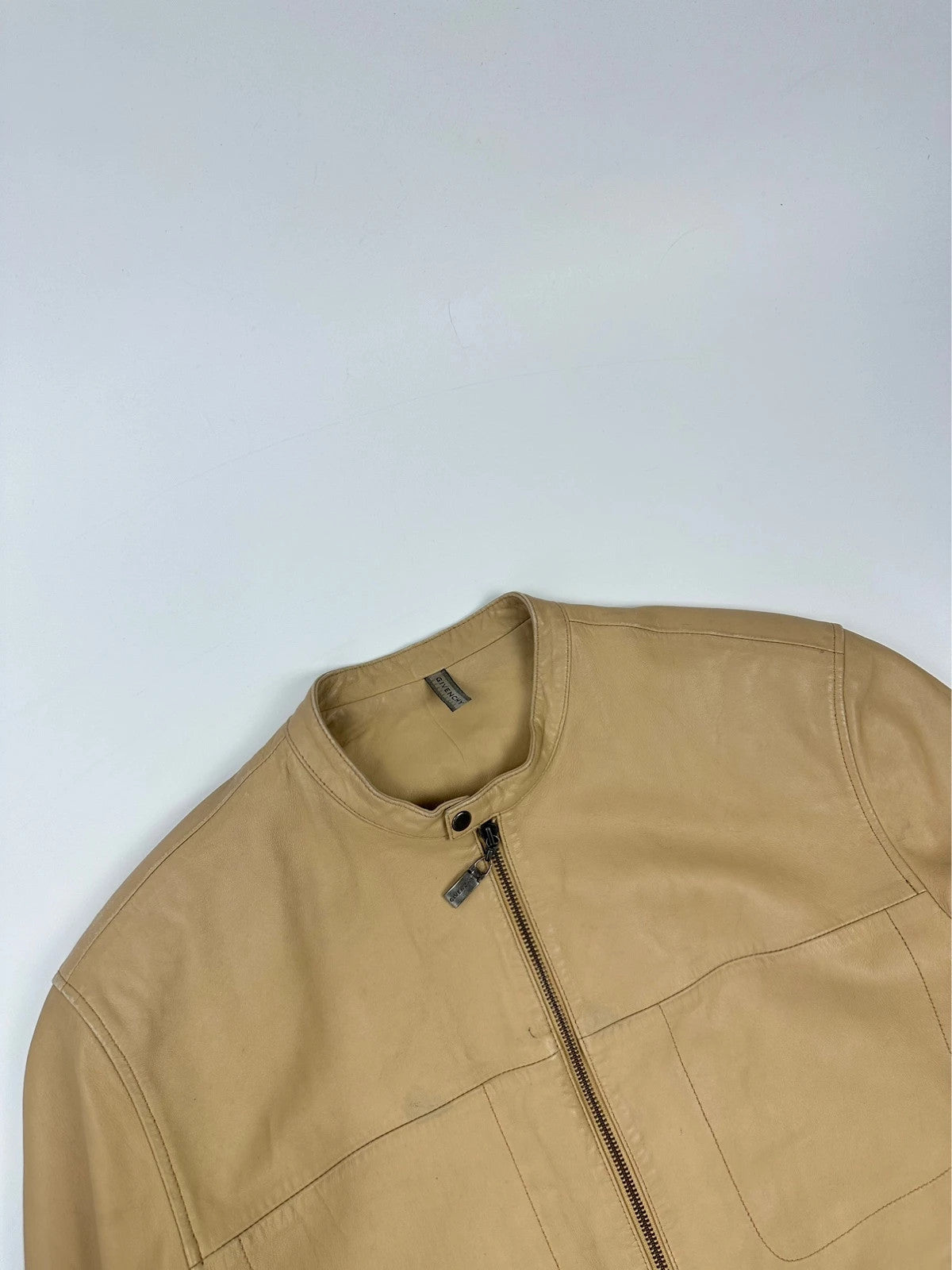 Givenchy 00’s Beige Leather Jacket Motor