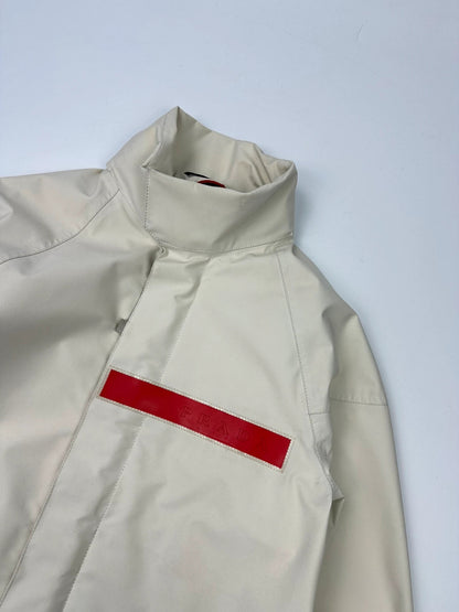 Prada Sport FW2000 White Sailing Rain Jacket Gore-TexTapped Seam