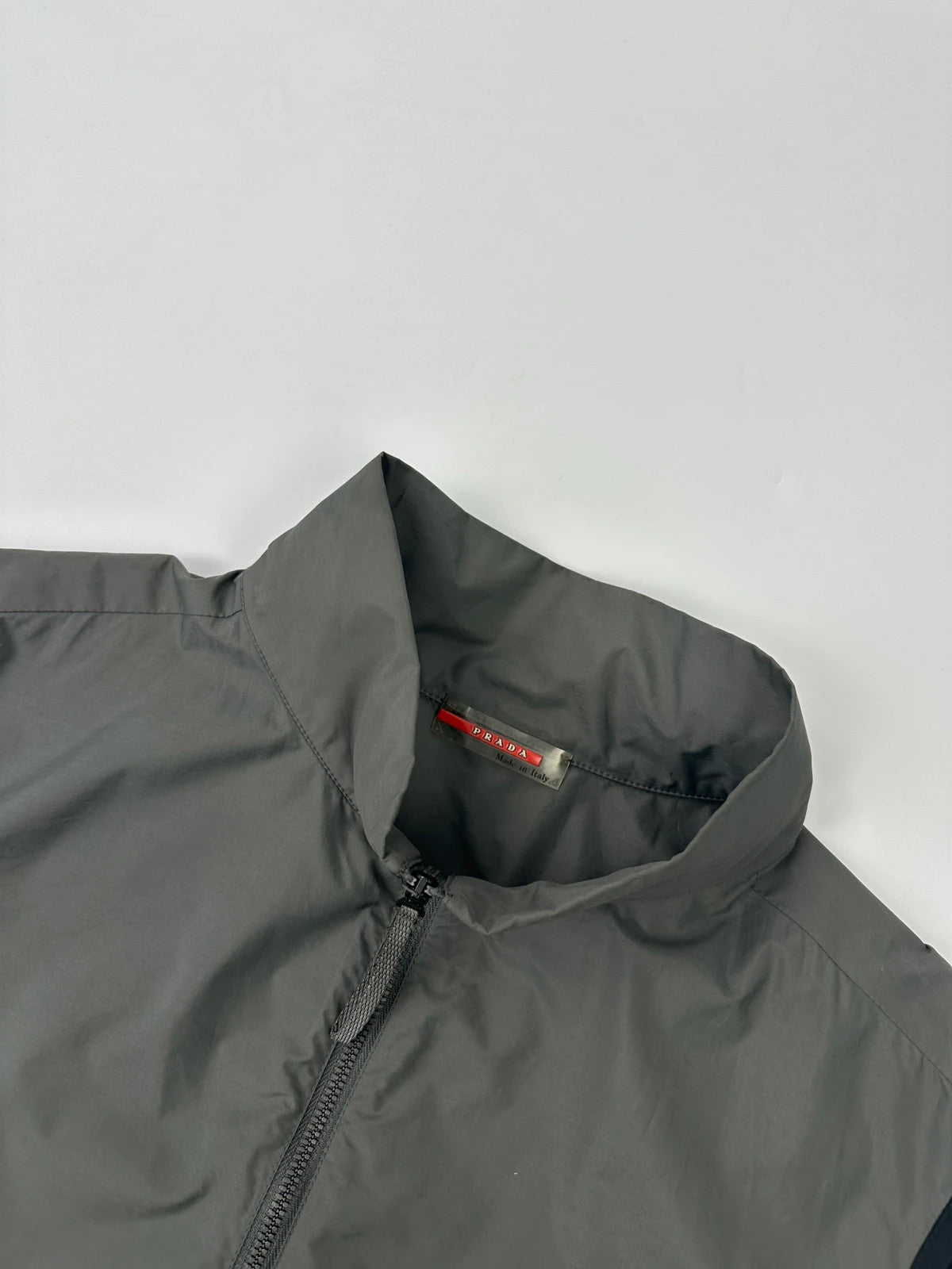 Prada Sport SS2000 Vest Sleeveless Gel Grey & Blue Mesh Back Nylon Jacket
