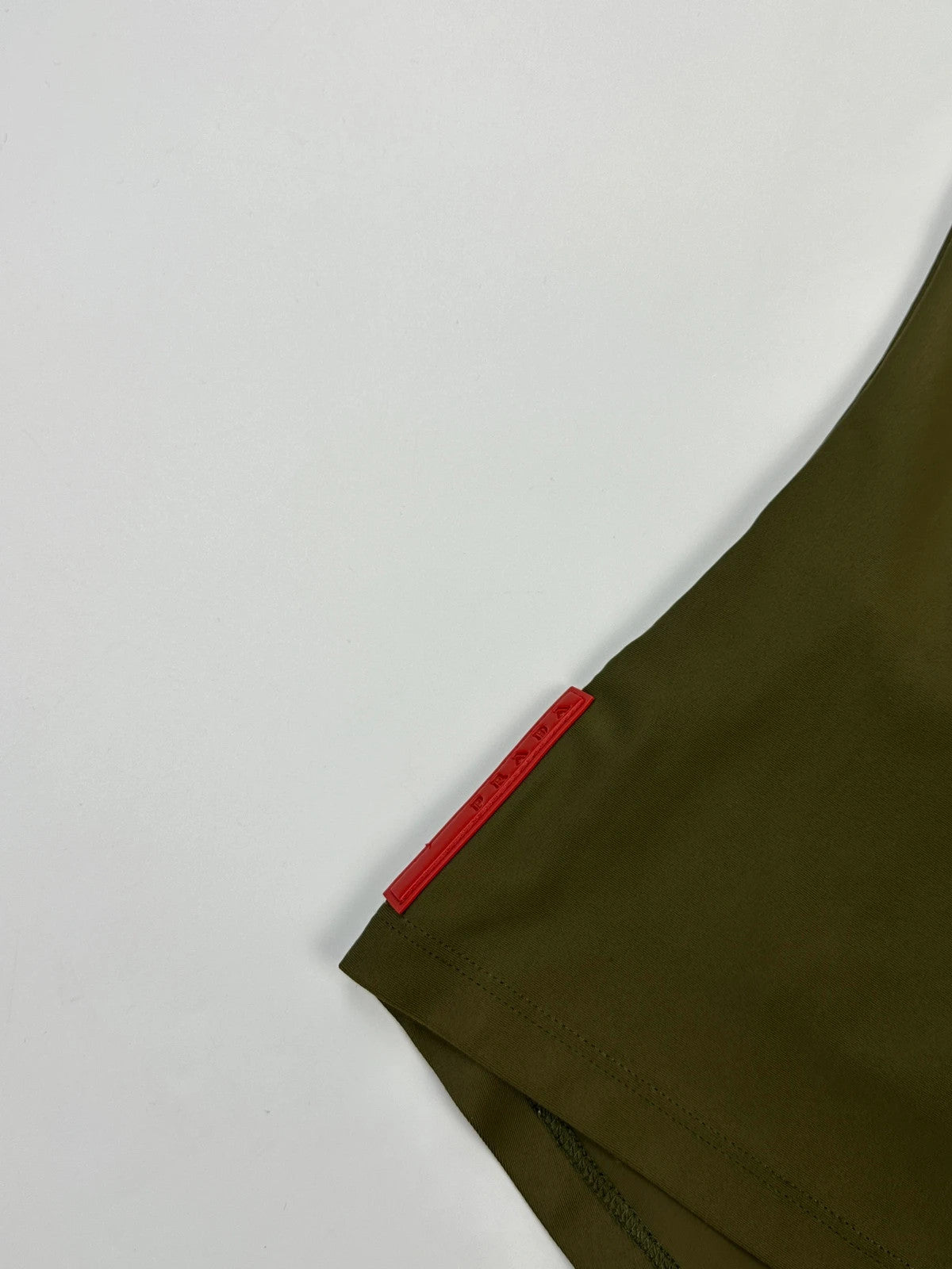 Prada Sport SS2006 Khaki Green Sporty Fitted Tee Nylon & Silk