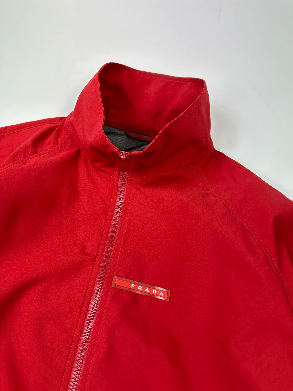Prada Sport FW2014 Red Nylon Light Bomber Waterproof Jacket