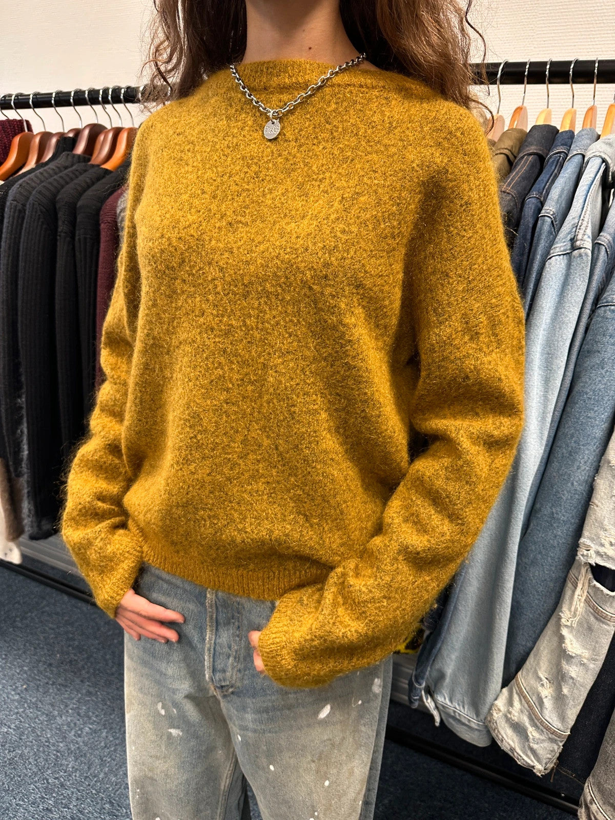 Acne Studio 00’s Ginger Yellow Boxy Sweater