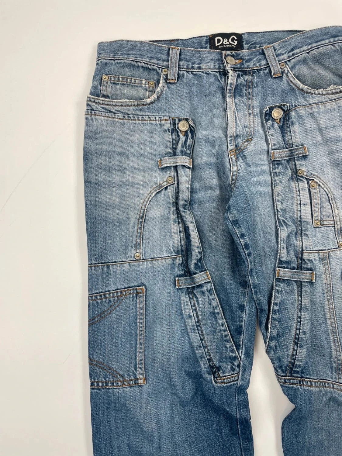 Dolce Gabbana 00’s Pockets Patchwork Jeans Pants Denim
