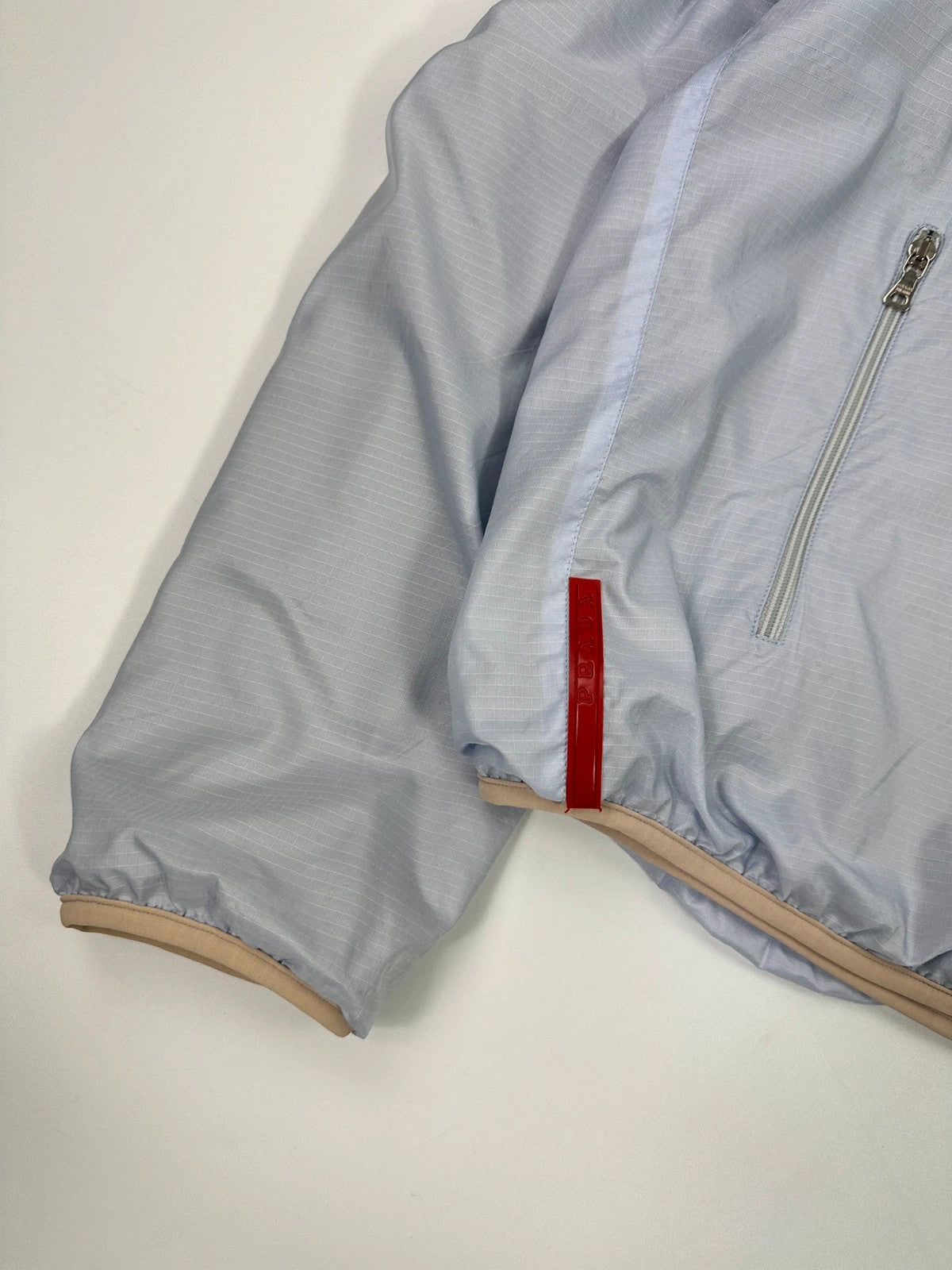 Prada Sport FW2000 Sky Blue & Grey Reversible Removable Sleeves Jacket
