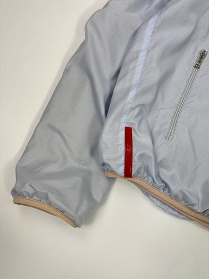 Prada Sport FW2000 Sky Blue & Grey Reversible Removable Sleeves Jacket