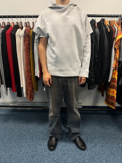 MM6 Margiela FW2017 Grey Hoodie Cuted Sleeves