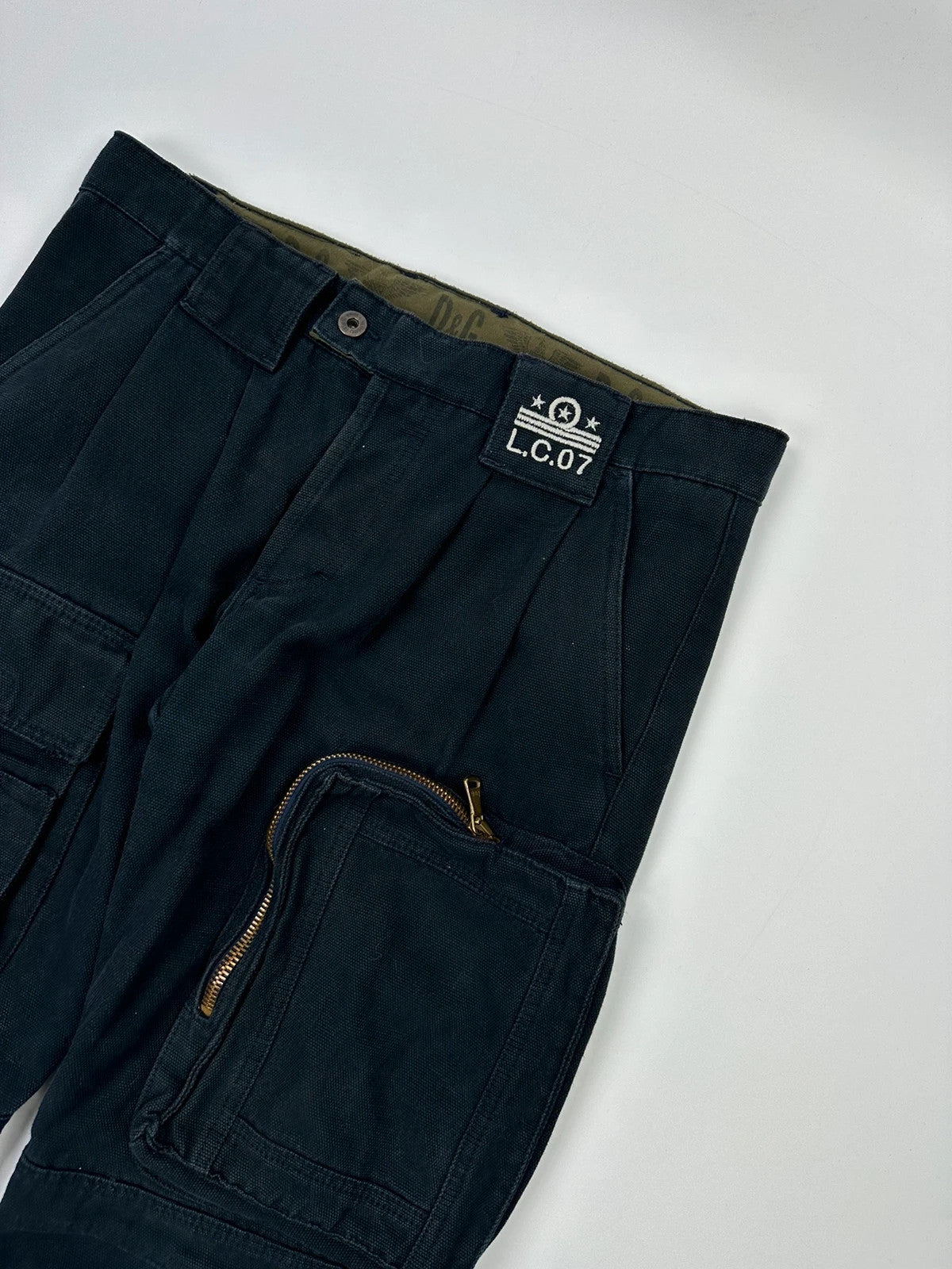 Dolce Gabbana FW2006 Heavy Thick Cargo Zip Navy Pants