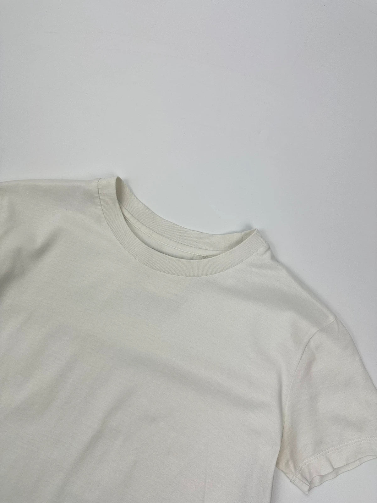 Prada Milano SS2014 White Boxy Fitted Tee Back Triangle Logo