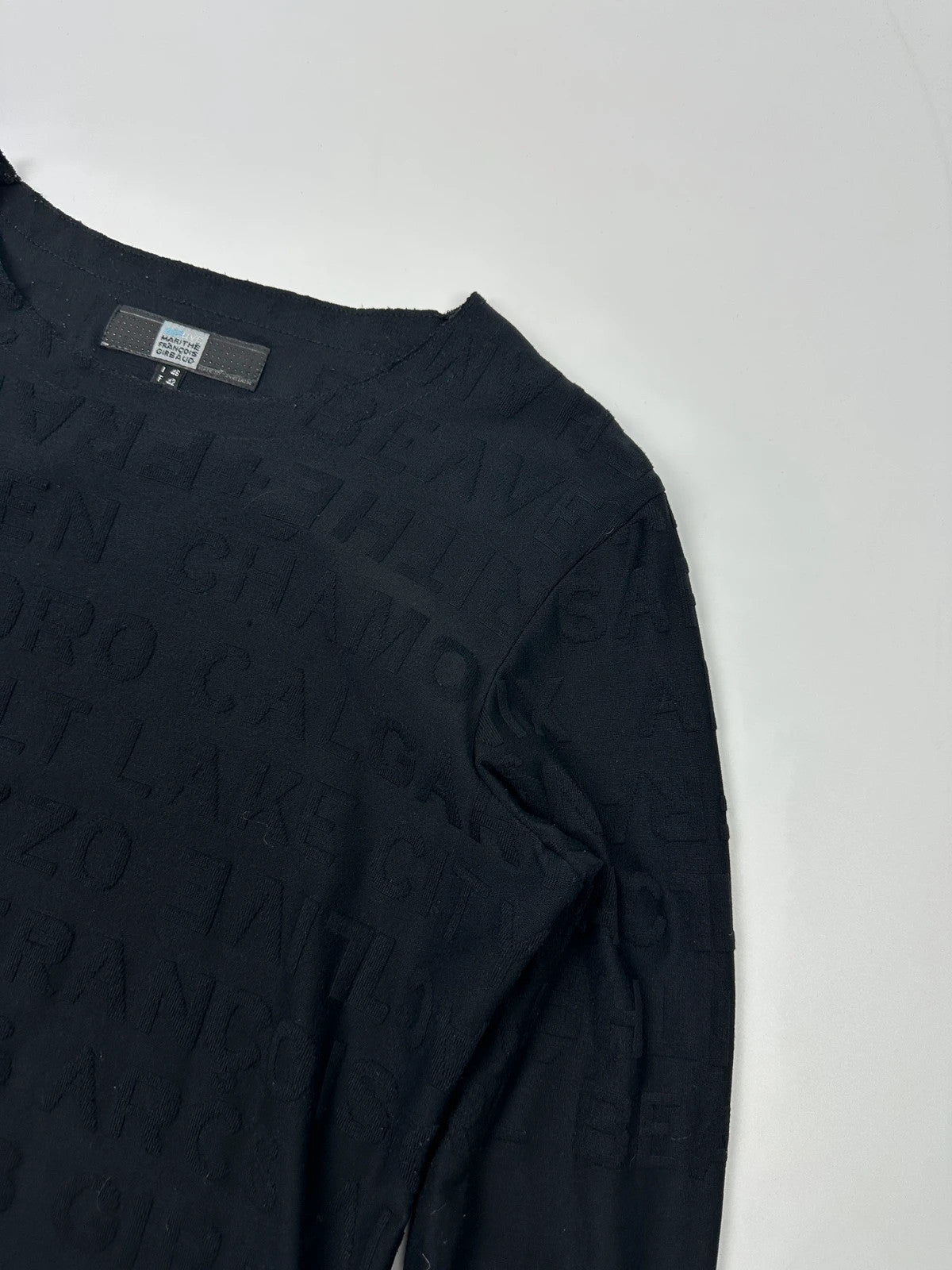 Marithé + François Girbaud 90s Actlive Lettering Black Longsleeves