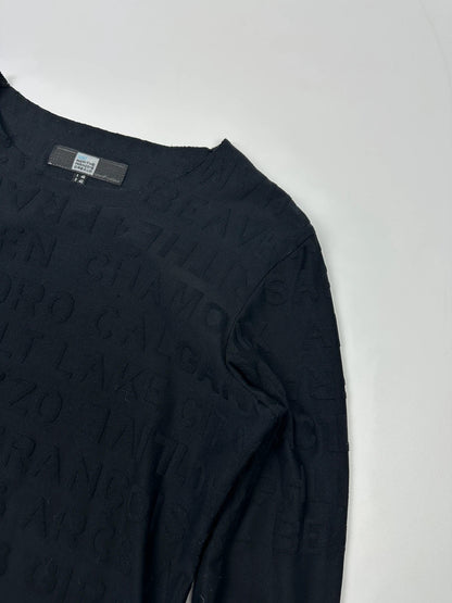 Marithé + François Girbaud 90s Actlive Lettering Black Longsleeves