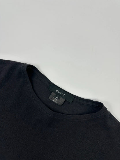 Gucci 00’s Black Silk & Cotton Boxy Short Sleeves Tee