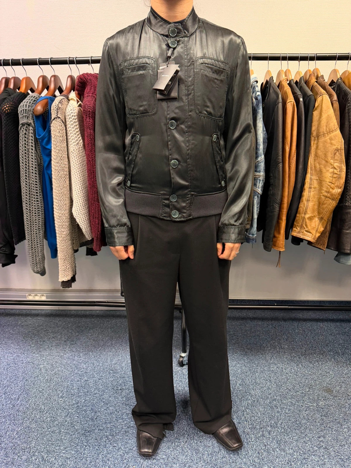 Dolce & Gabbana Super Light Dark Green Cargo Flight Jacket