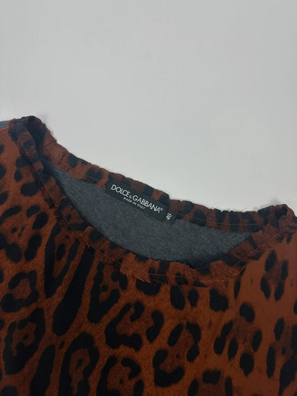 Dolce Gabbana 00’s Leopard Top Tank Top Silk