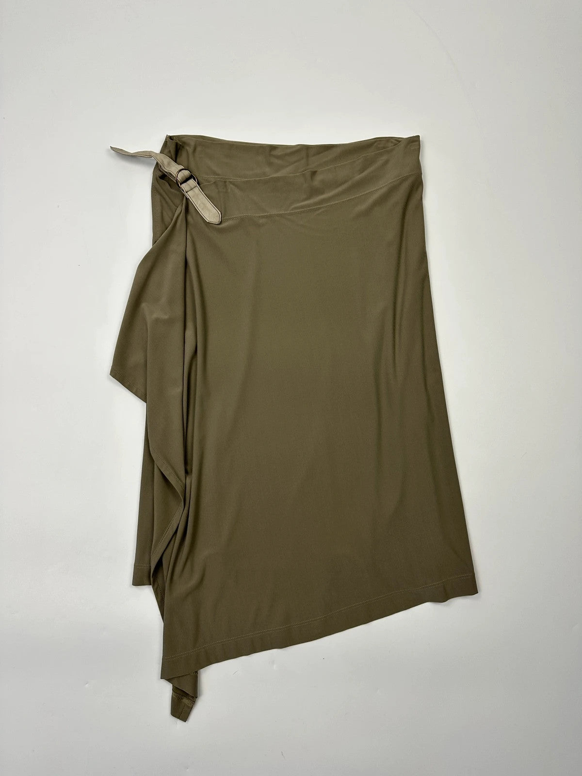 Plein Sud 00’s Wrap Asymmetrical Khaki Long Skirt