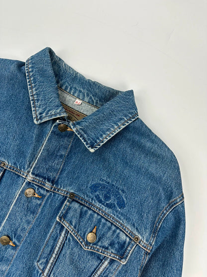 Armani Jeans 90’s Navy Blue Boxy Cut Denim Jacket